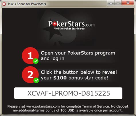  pokerstars bonus 100